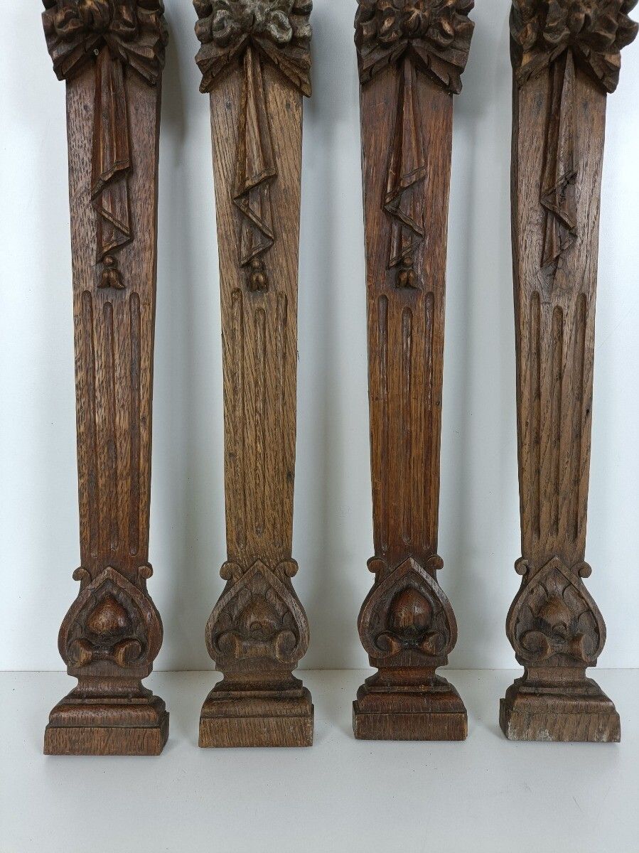 French Breton Style 4 Corbels Hand Carved Wood Panels I Architectural Reclaimed photo 324.0