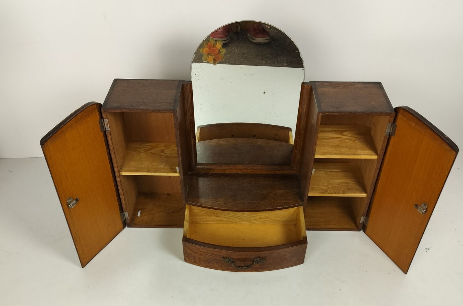 photo furniture Art Deco Double Antique Hanging Medicine Apothecary Cabinet Kitchen Bathroom Sha