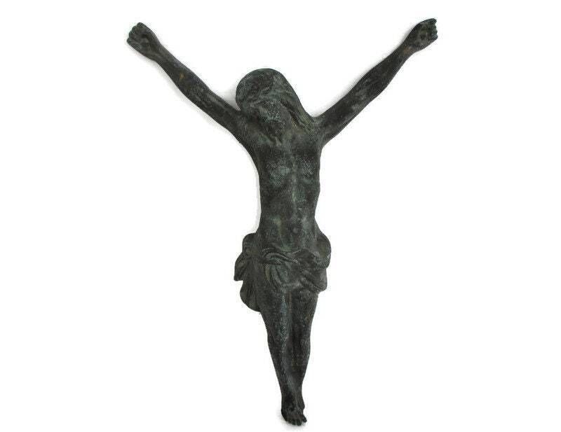 Gorgeous Antique Brass Bronze Corpus Jesus Christ Church 19th 20th Century 22.24