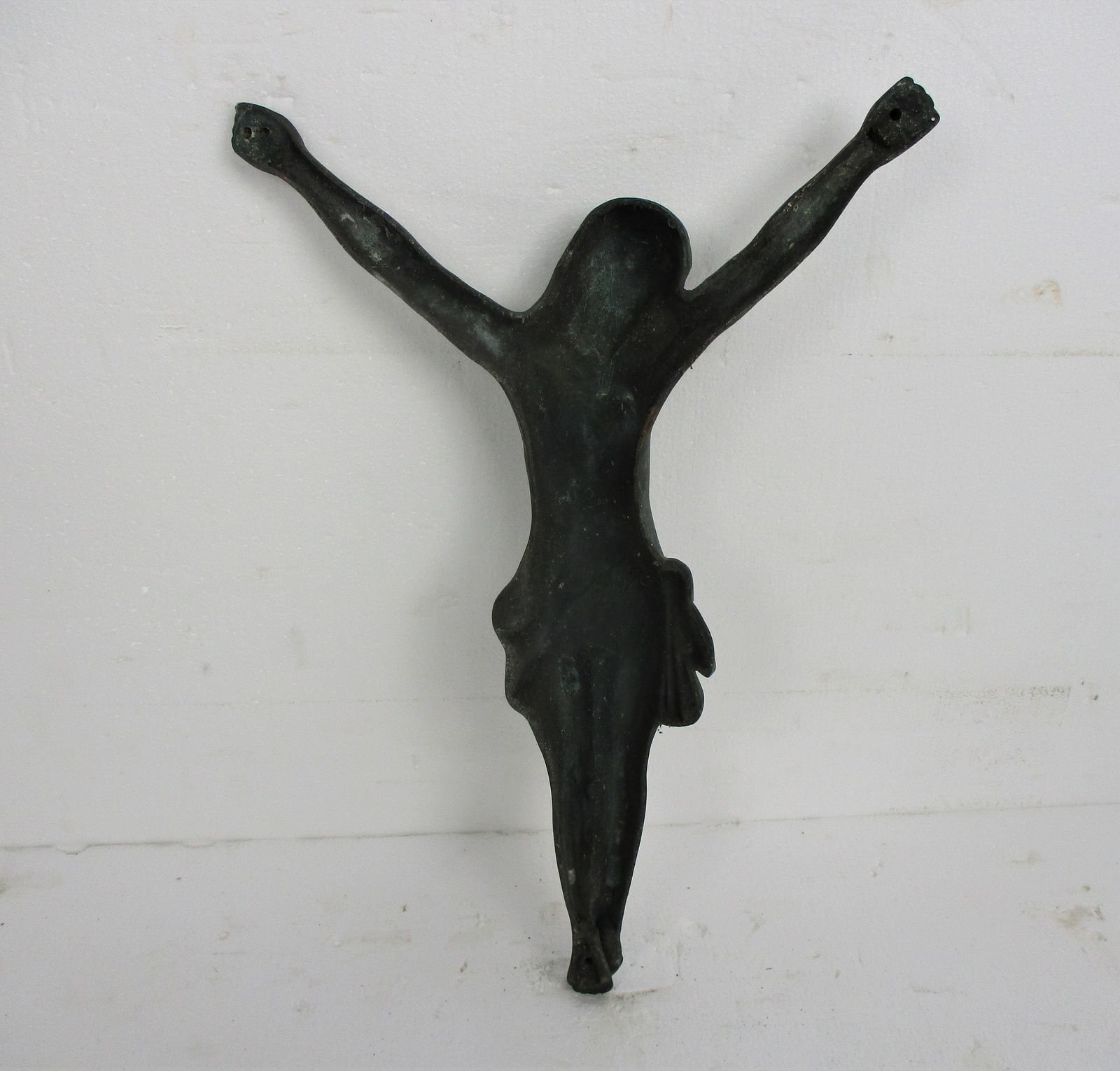 Gorgeous Antique Brass Bronze Corpus Jesus Christ Church 19th 20th Century 22.24 photo vintage