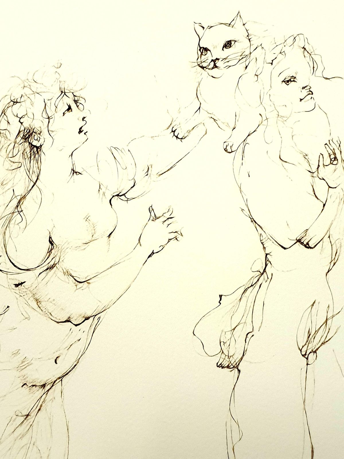 Leonor Finileonor Fini   Playful Cat   Original Handsigned Lithograph1986 photo buy