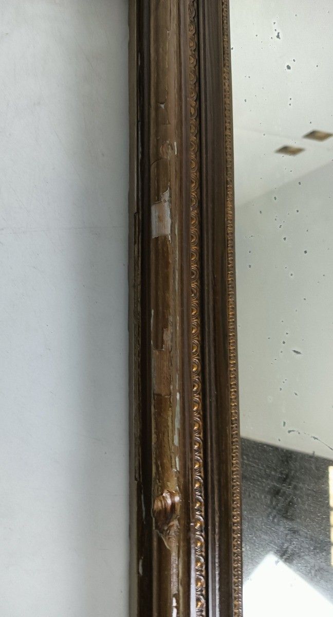 Art Deco Antique Wooden Framed Mirror Hallway Bathroom photo furniture