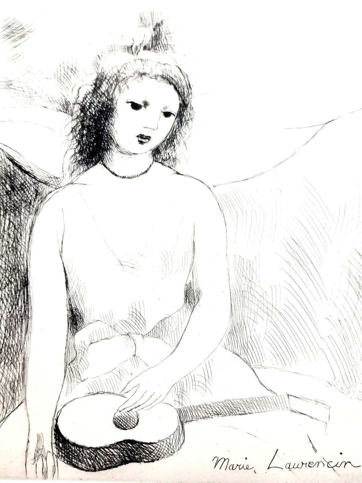 Marie Laurencinmarie Laurencin   Woman Angel   Original Etching1946 photo furniture