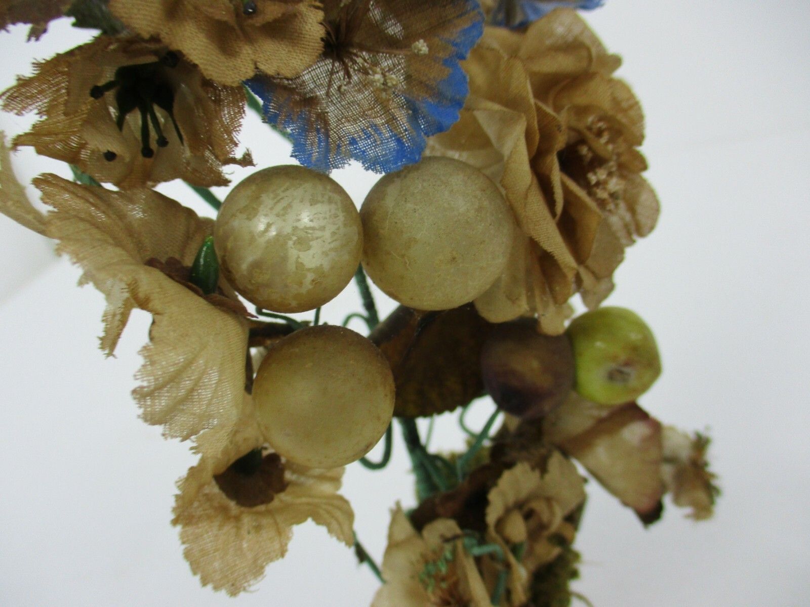 Antique Couple Porcelain Fan Flair Vases Flower Bridal Bouquet Vieux Paris photo 149.0