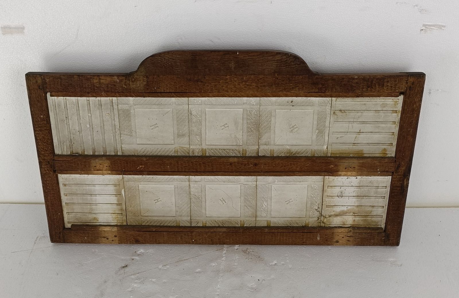 photo for sale Kitchen Herbs Wall Hanging Cabinet  Wood Ceramic Tiles Blue White Antique Barn S