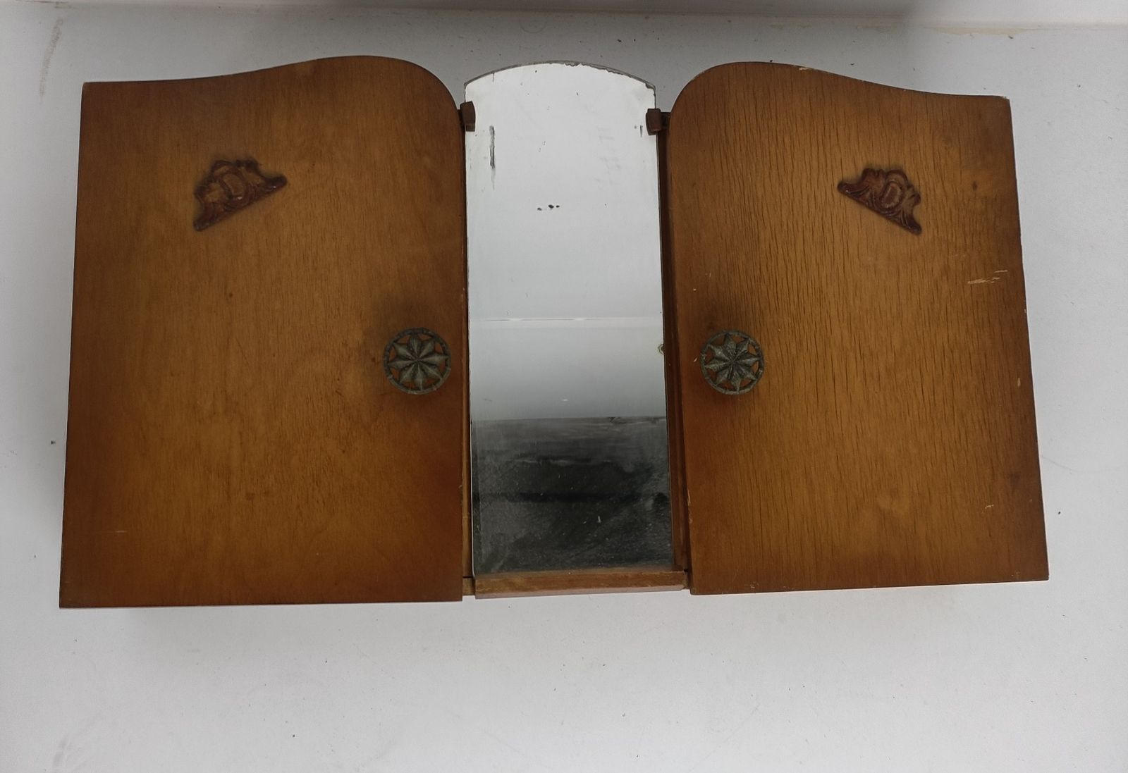 Antique Art Deco Double Medicine Apothecary Bathroom Cabinet Wall Hanging photo 162.0