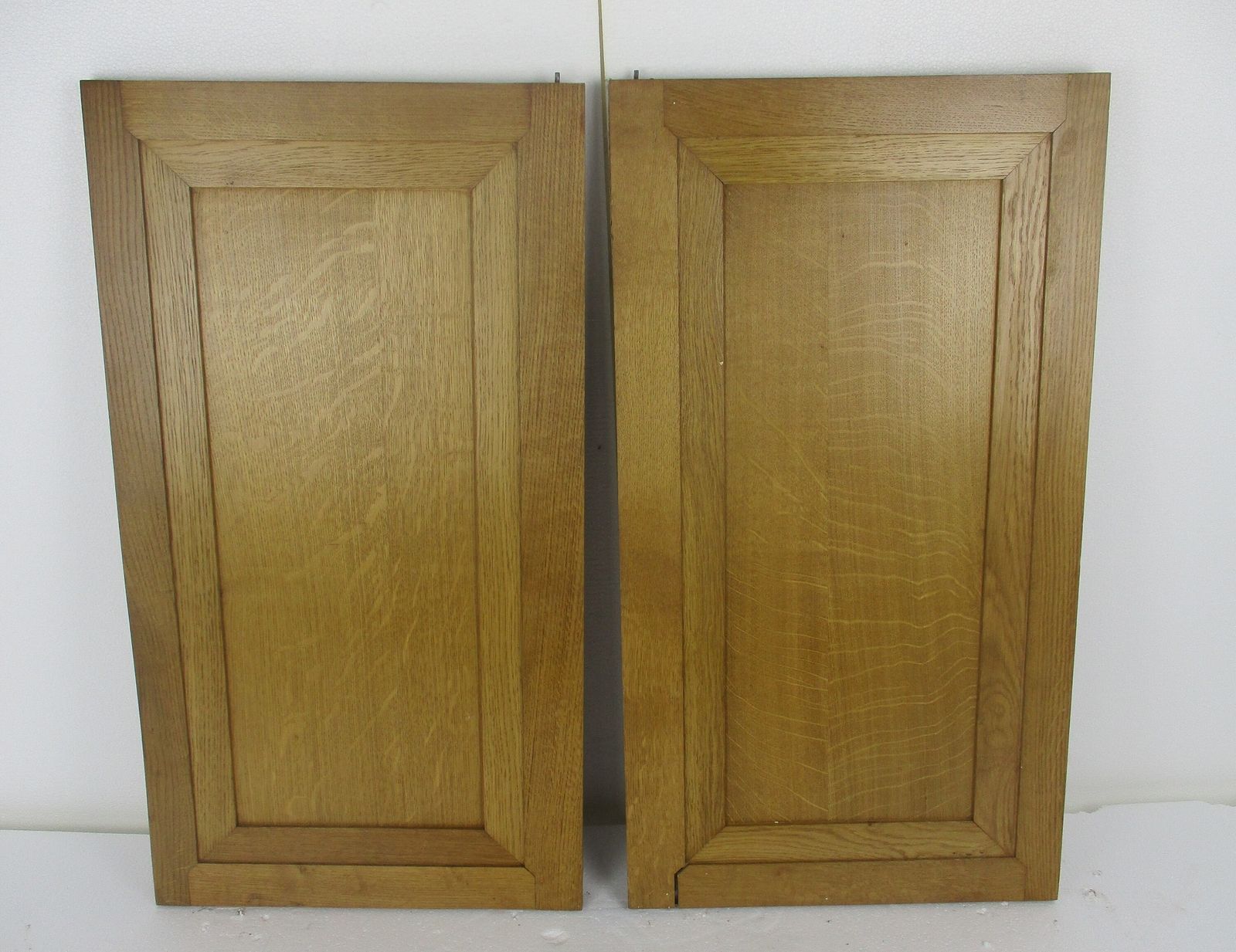 Pair  Hand Carved Wooden  Door Panels Reclaimed Architectural Medieval Style Flo photo vintage