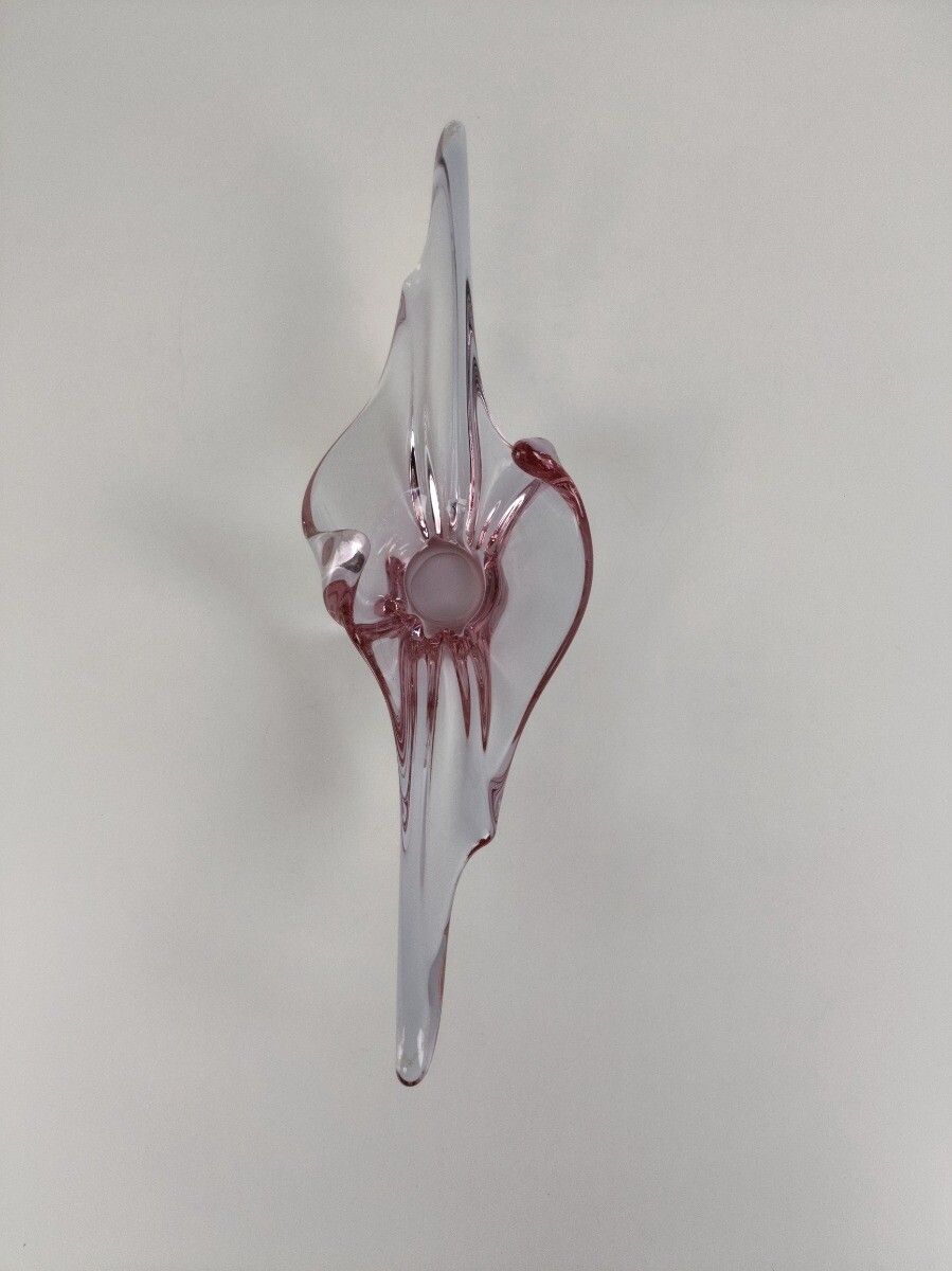 Italian Pink Bowl Dish Centerpiece Murano Seguso Art Glass Modernist Decorative photo Home Decor