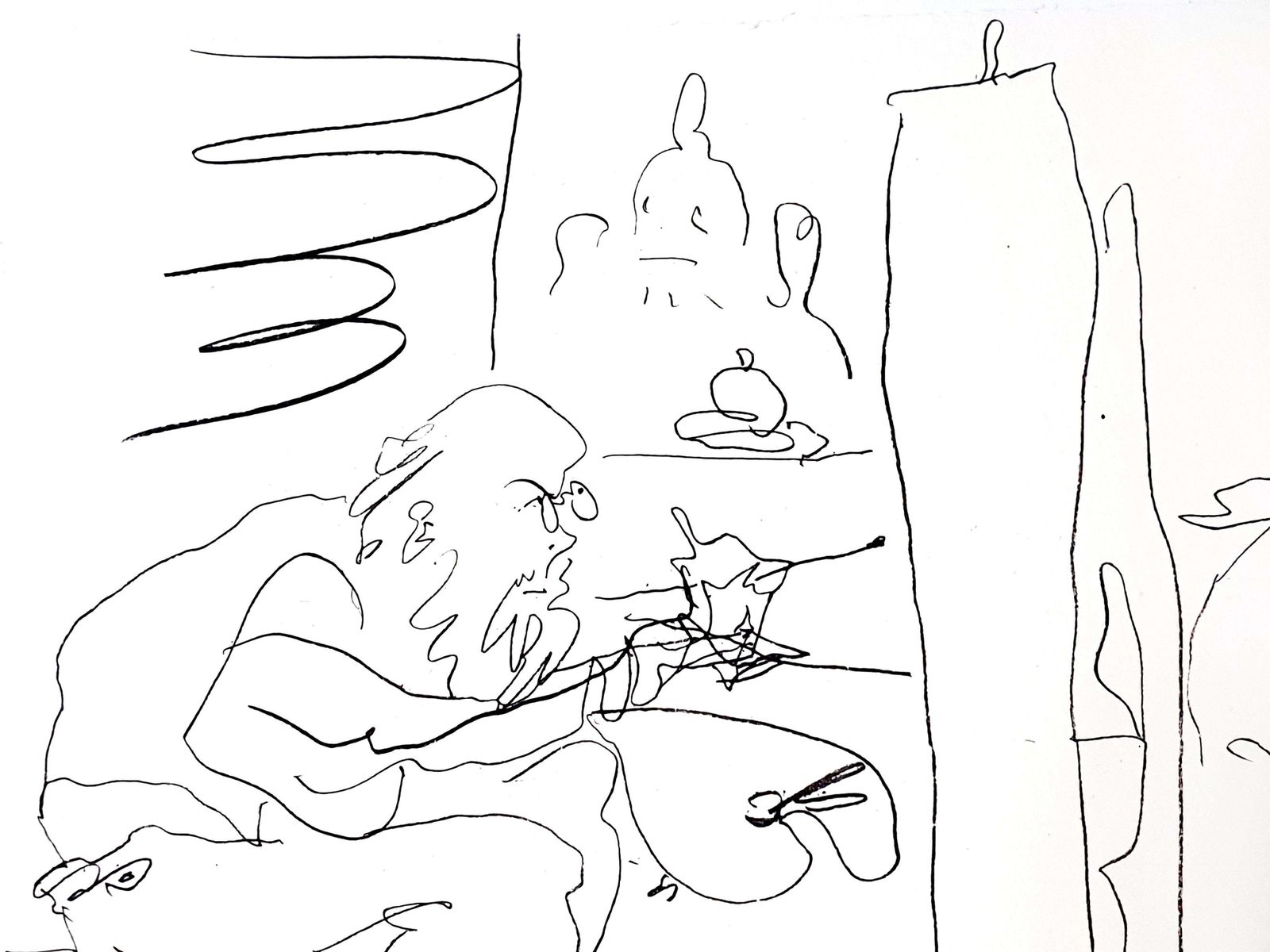 Pablo Picassopablo Picasso   The Painter And His Model   Original Lithograph1962 photo for sale