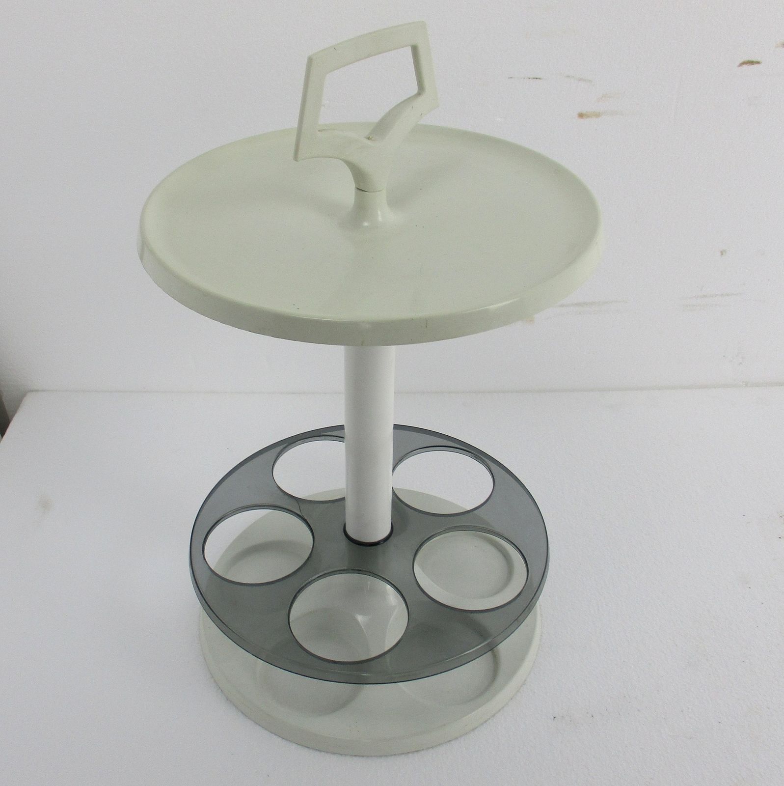 Plastic Cocktail Bar Side Table By Flair Holland 1970s Vintage Pop Art Cart Bott photo furniture