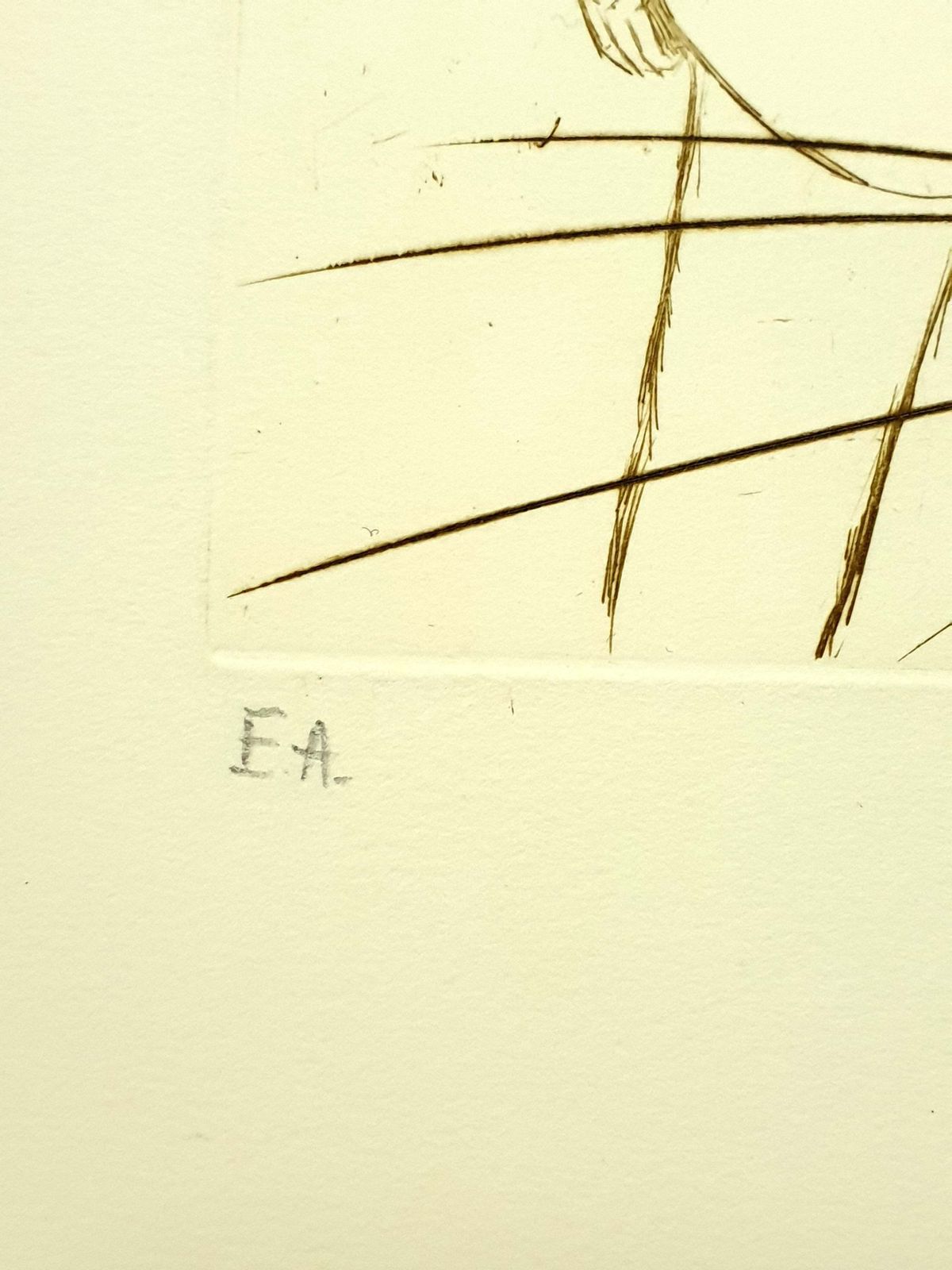 Salvador Dalí­Salvador Dali   Pierre Curie   Original Handsigned Engraving1970 photo for sale