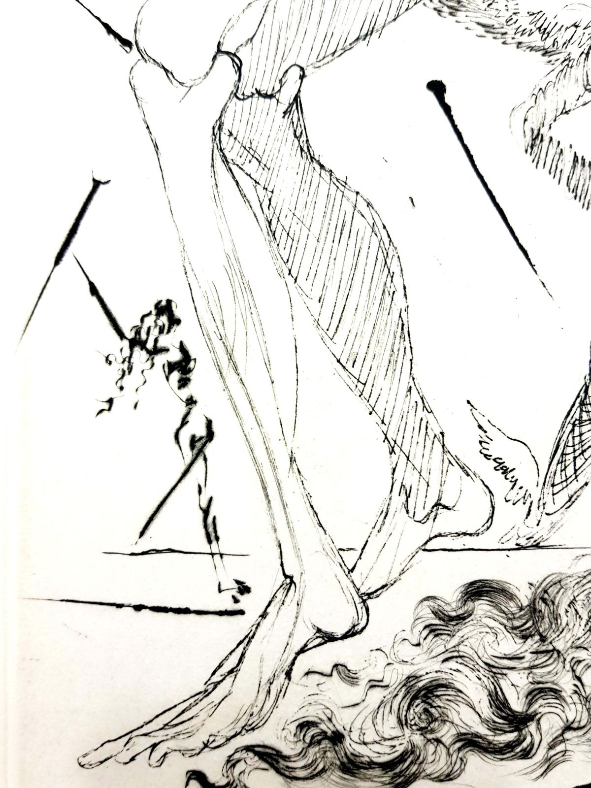 Salvador Dalí­Salvador Dali   Nude With Snail1967 photo vintage