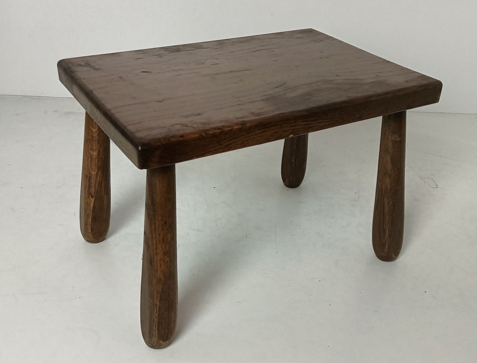 Vintage Low Side Occasional Table Carved Wood Plant Stand Farmhouse Style photo Furniture
