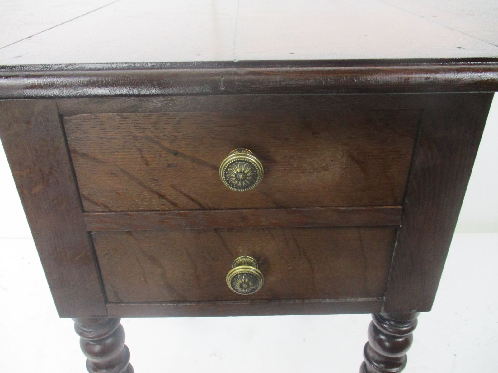 Antique Drop Leaf Gate Leg Table Cabinet Desk Hallway Furniture Drawers Sweet On photo 466.0