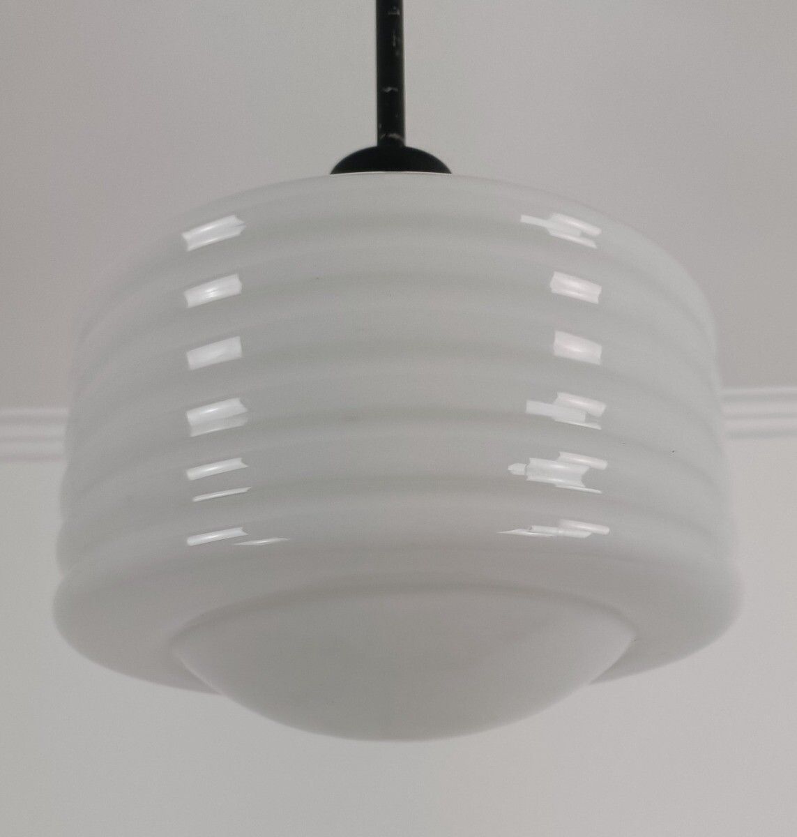 Lighting Pendant Lantern Chandelier A Ceiling Light Skyscraper Milk Glass Opaline White A photo