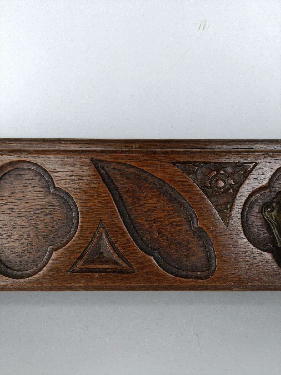 Antique Gargoyle Pair Corbels Hand Carved Wood  Architectural Reclaimed Trims Pa photo buy