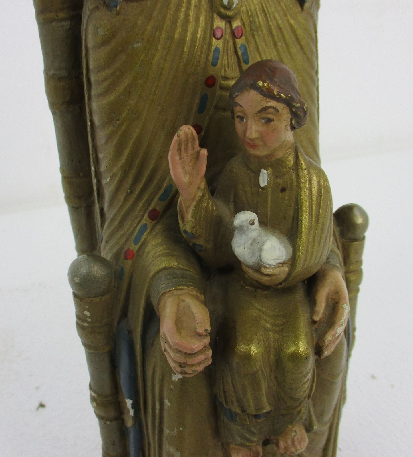 Statue Sitting Our Lady Virgin Mary Infant Jesus Sedes Sapientiae Leuven photo for sale