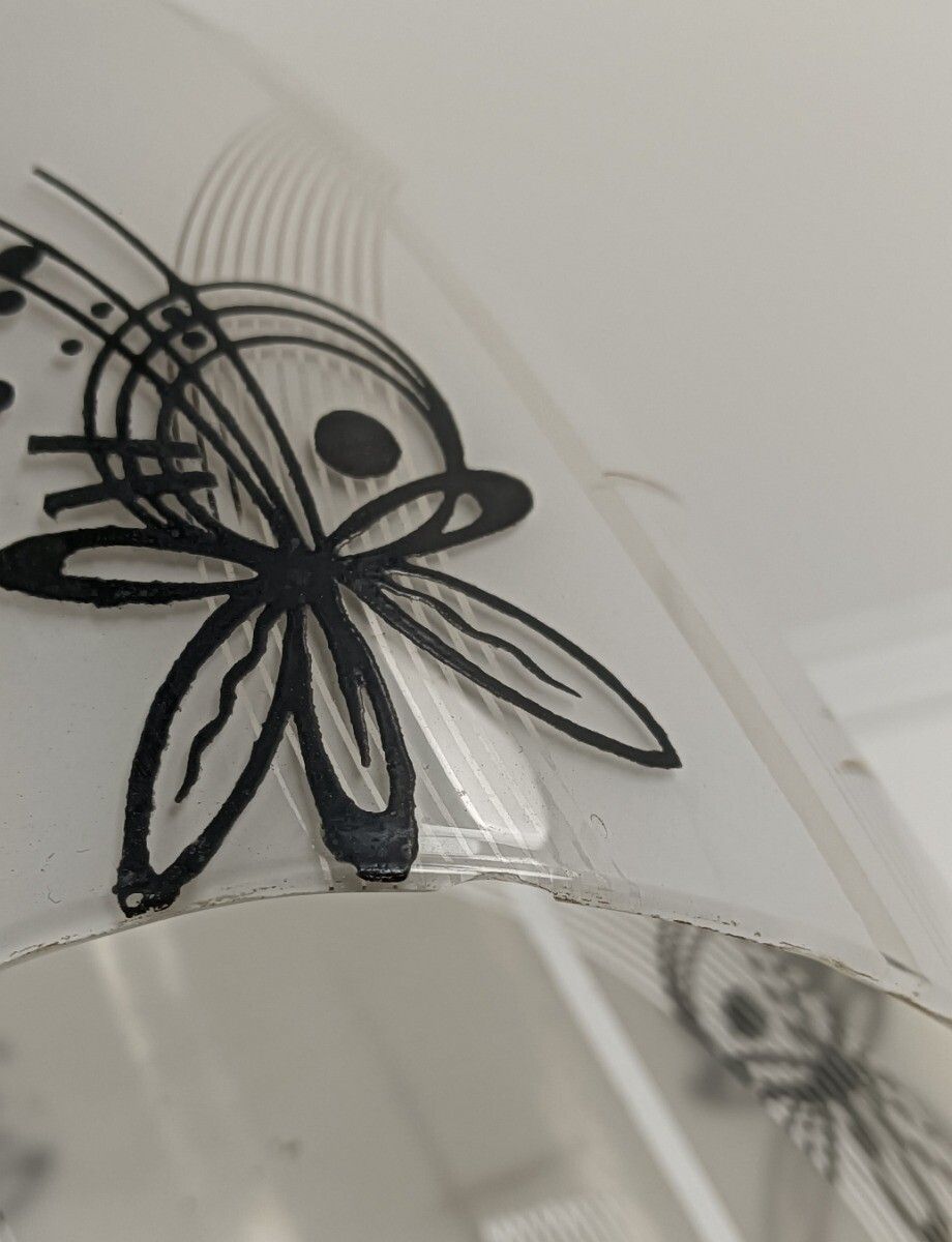 Spider Chandelier Art Glass Shades With Butterflies Teak Brass 5 Arm Vintage Pop photo vinterior