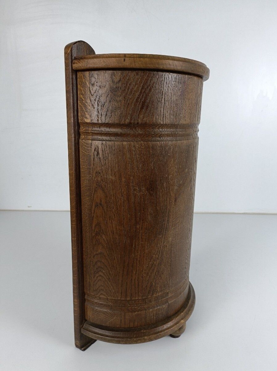 Cabinet Vintage Wood Storage French Bread Baguette France Open Top photo 244.0