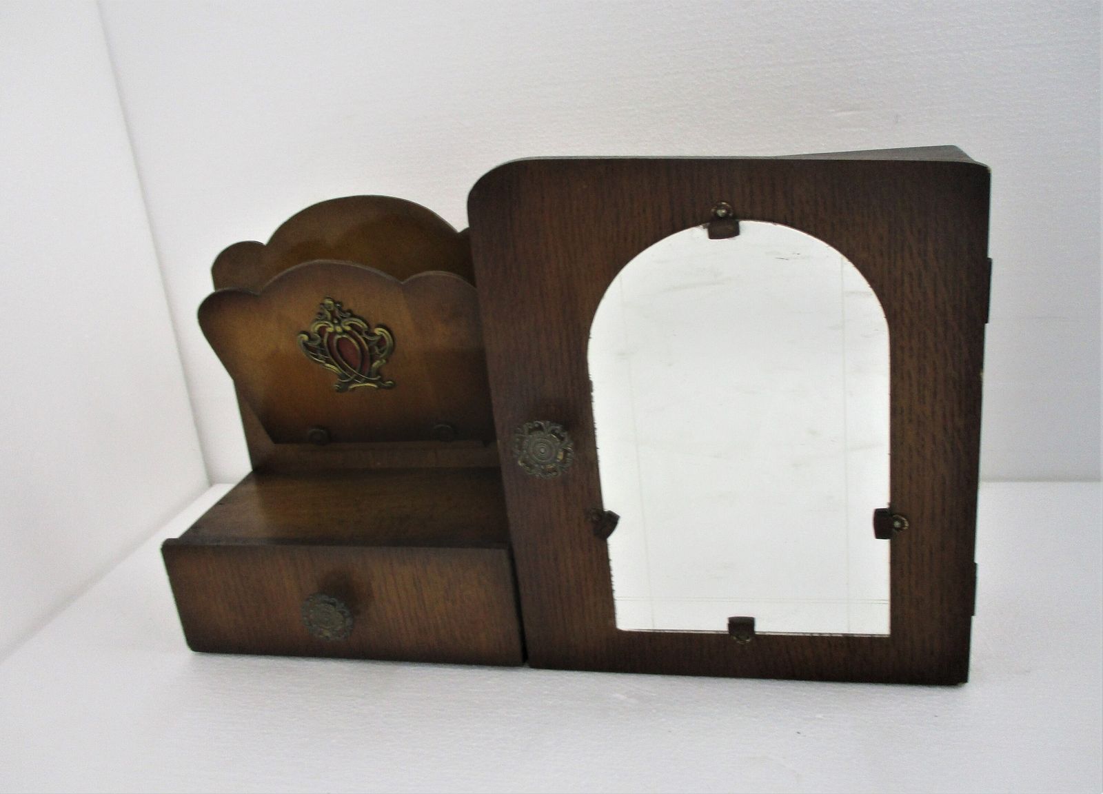 Art Deco Kitchen Apothecary Medicine Wall Bathroom Cabinet Wood Mirror Letter Bo photo furniture