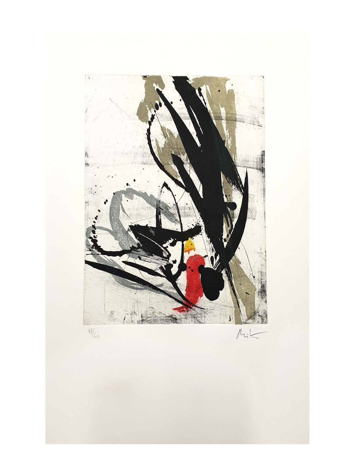 Jean Miottejean Miotte   Abstract Composition   Original Signed Etching1994 photo furniture