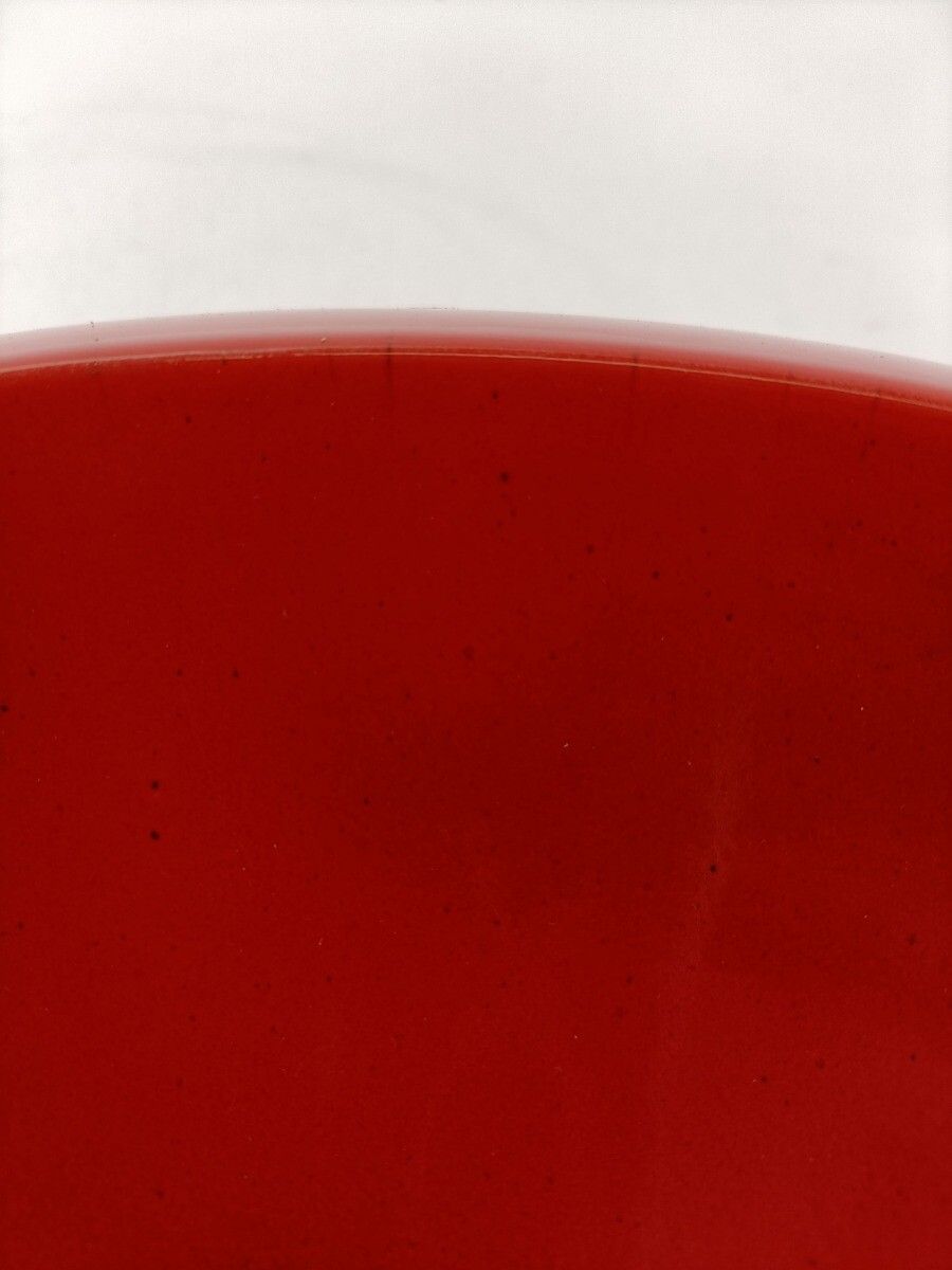 Pino Spagnolo For Sicart Italy, 1960/70's Space Age Dish Bowl Collector Red Ce photo vintage