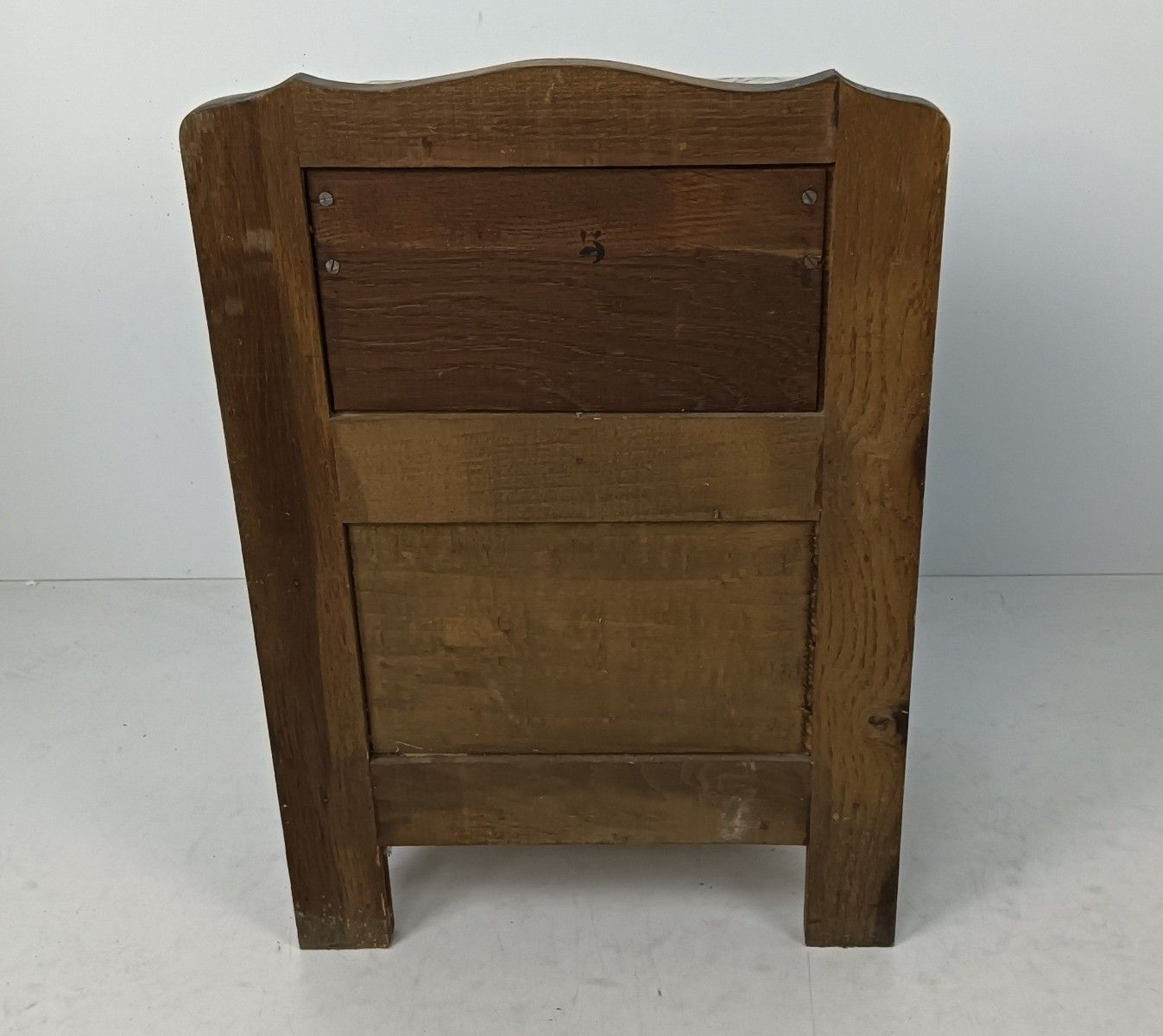 Lovely Art Deco Nightstand Carved Wood Marble Top Bedside Table Cabinet Very Swe photo vintage