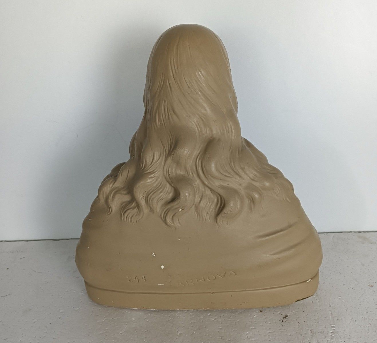 Art Deco Plaster Bust Jesus Christ Saviour Holy Heart Plaster Marked Arnova photo for sale