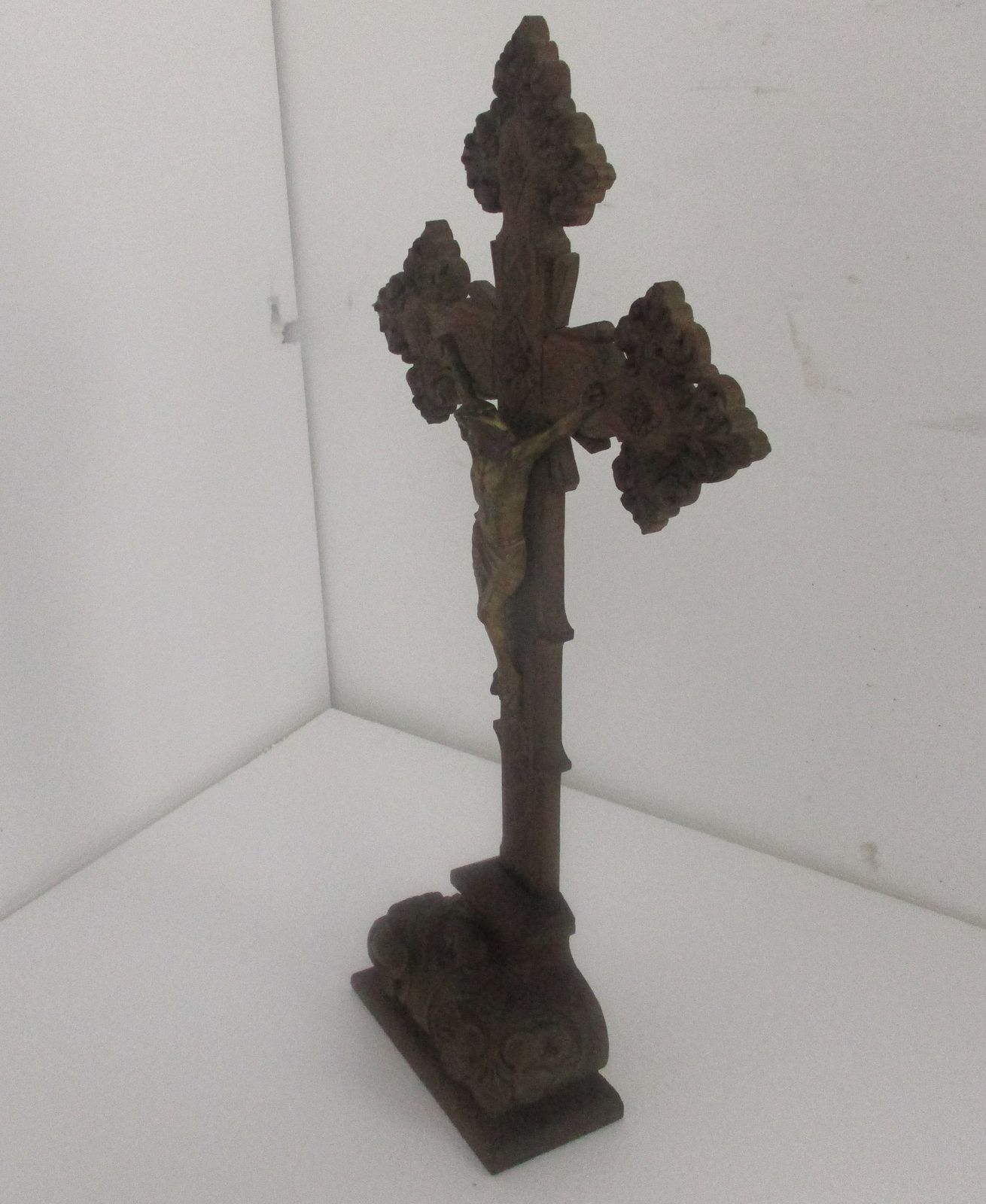 Large Standing Altar Church Chapel Crucifix Jesus Christ Cross Brass Stunning Co photo buy