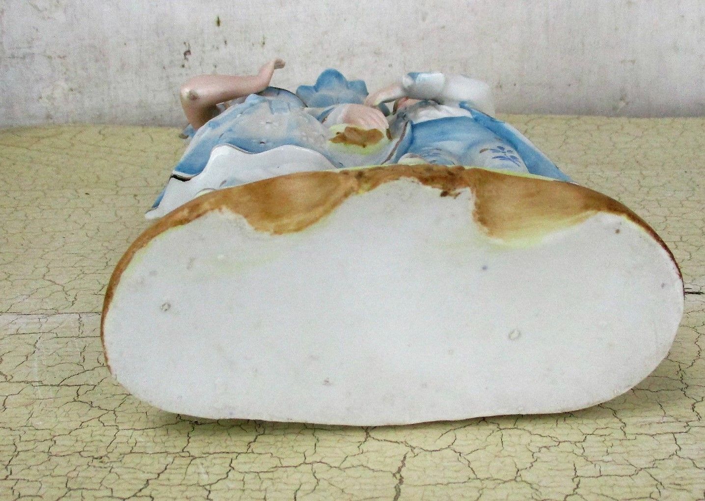 Home Decor Lovely Porcelain Figurine Spill Vase Statue Victorian Couple Pair  Bisque photo