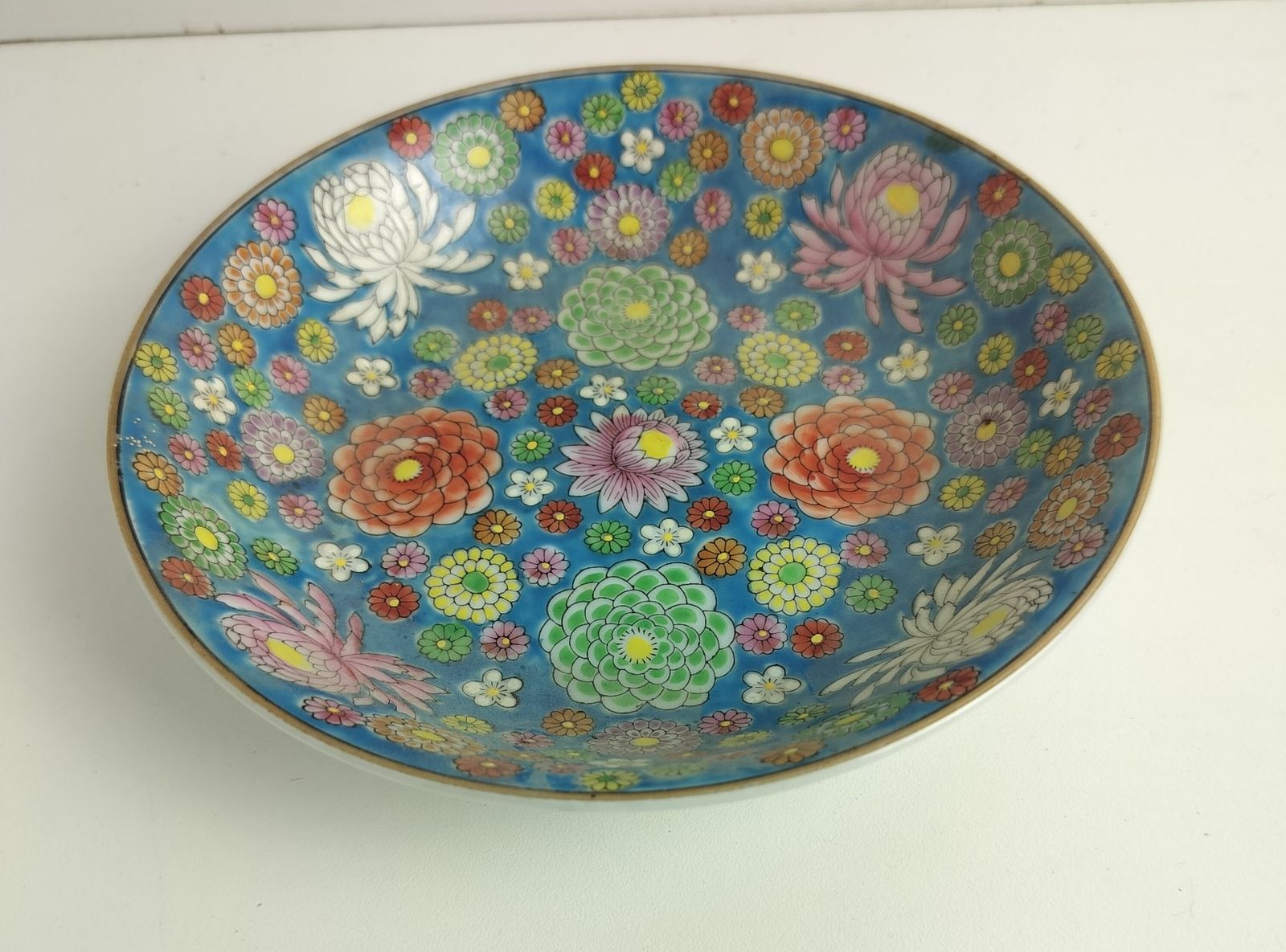 Small Emaux De Longwy French Enamel Centerpiece Dish Charger Plate Hand Made Vin photo furniture
