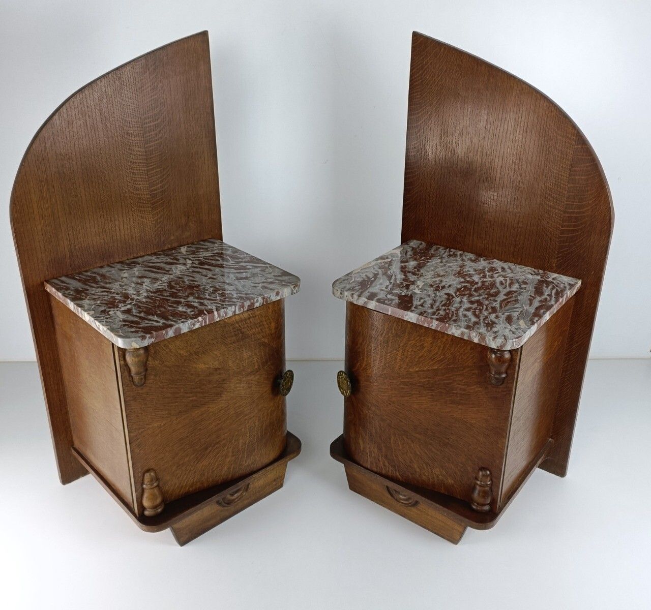 Antique Art Deco Nightstands End Tables Dresser 20s 30s Vanity Cabinets  Wood Ca photo Furniture