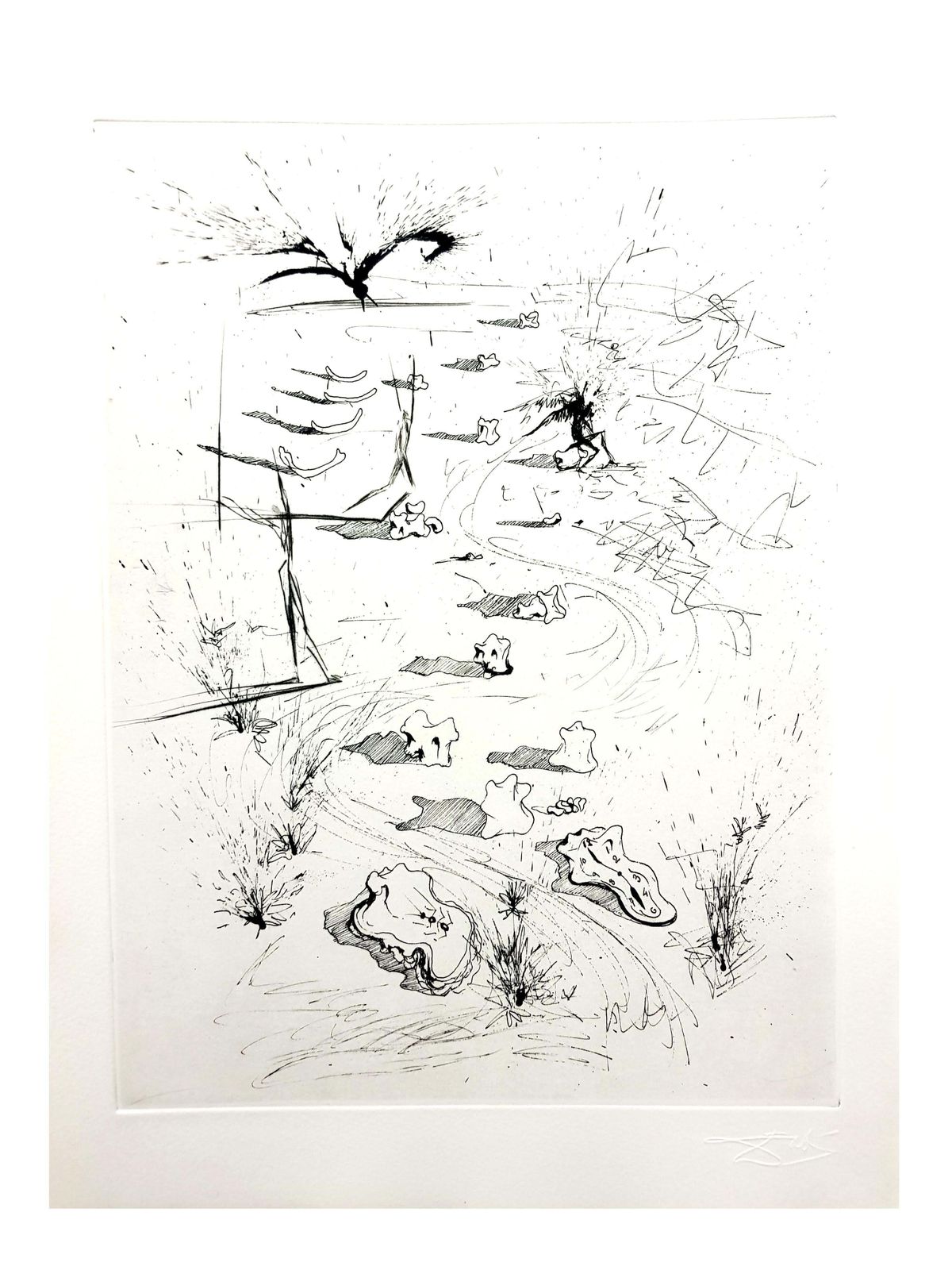 photo furniture Salvador Dalí­Salvador Dali   The Trenches   Original Etching1967