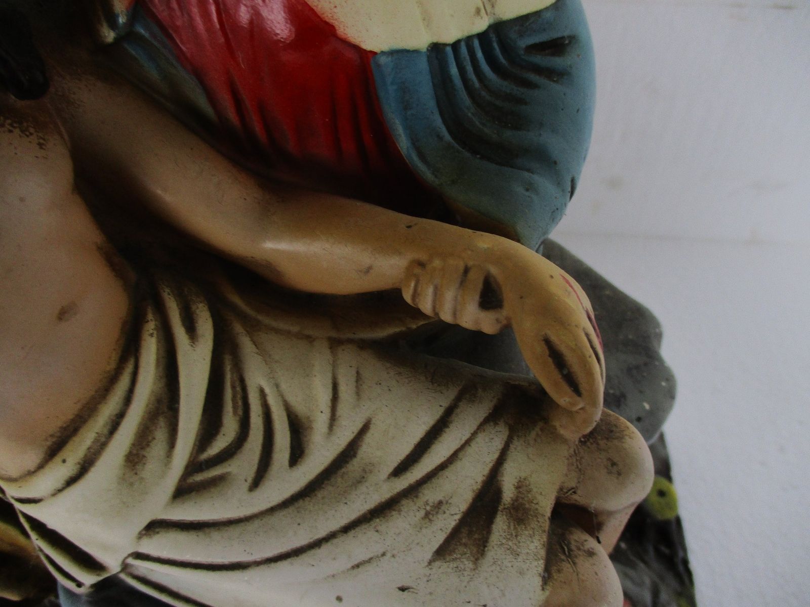 Polychrome Statue Pieta Plaster Jesus Christ Virgin Mary Holy Mother Sculpture V photo 134.0