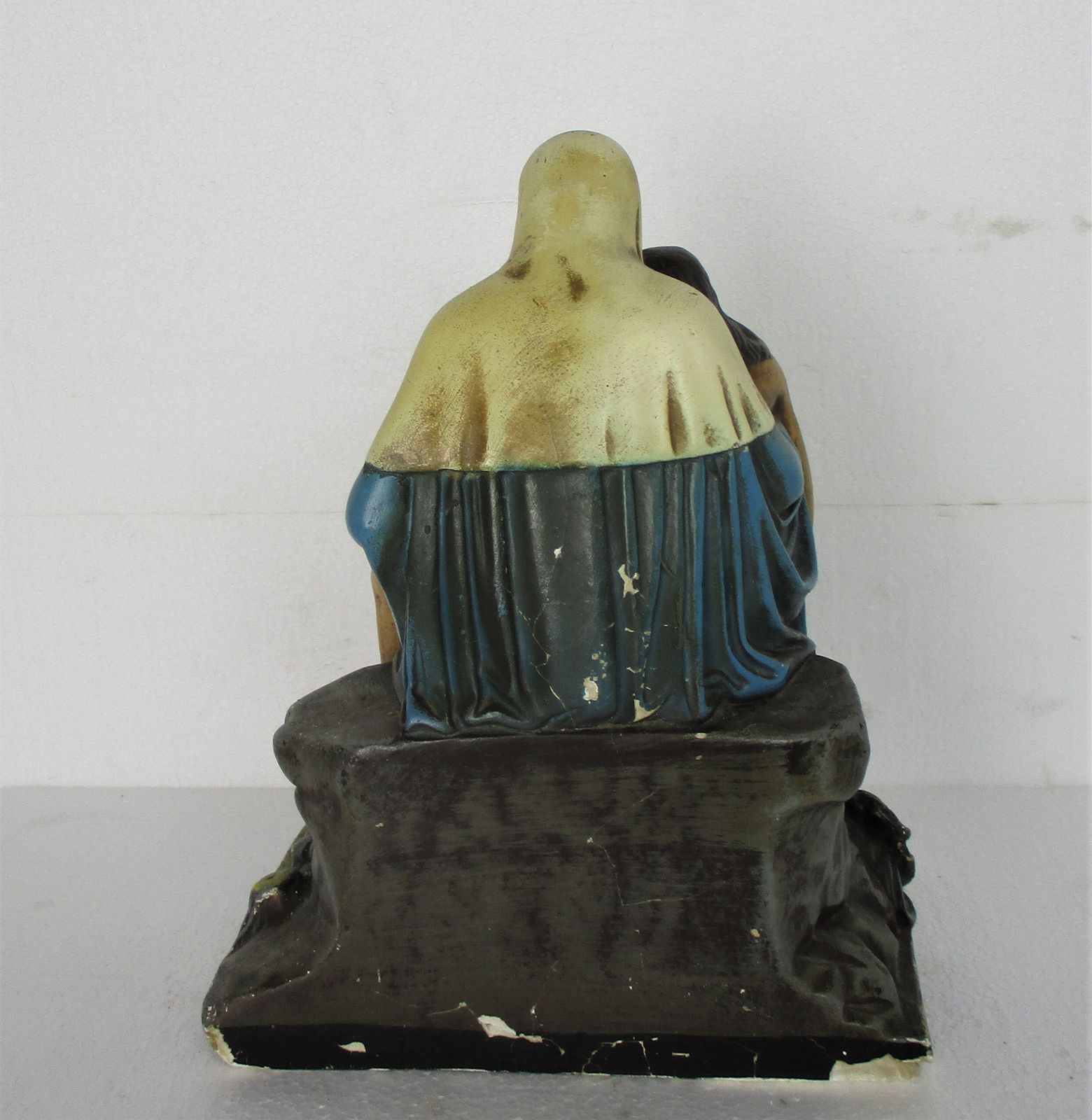 Polychrome Statue Pieta Plaster Jesus Christ Virgin Mary Holy Mother Sculpture V photo buy