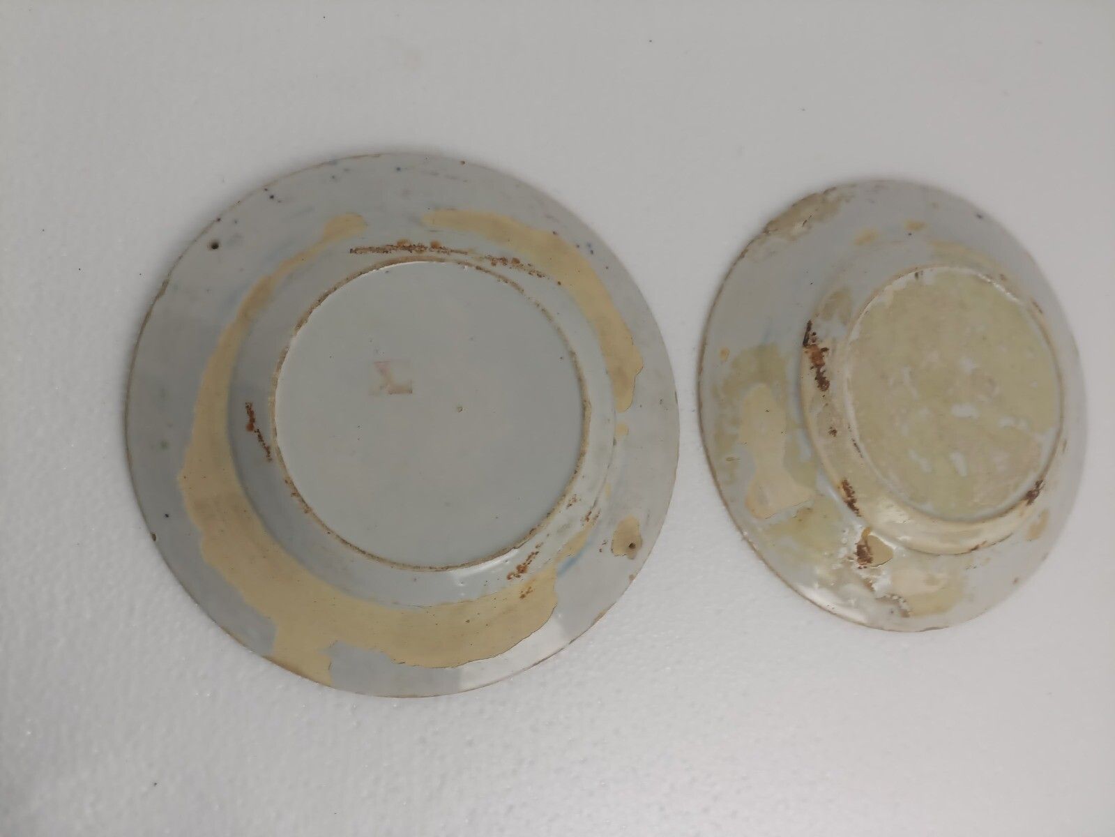 Couple 19th Century Delft Wall Hanging Charger Plates Polychrome Antique Collect photo buy