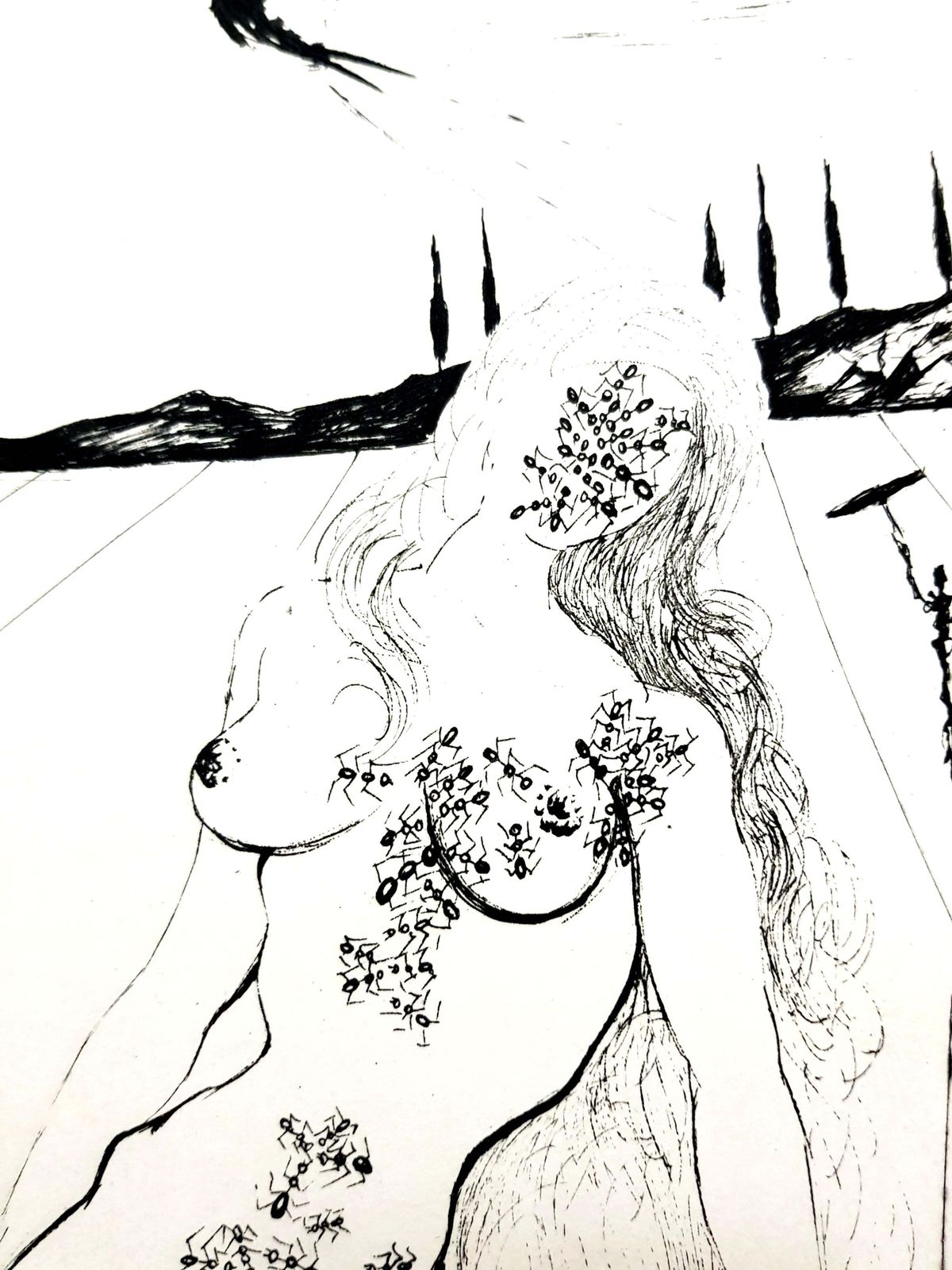 Salvador Dalí­Salvador Dali   Nude At The Fountain1967 photo for sale
