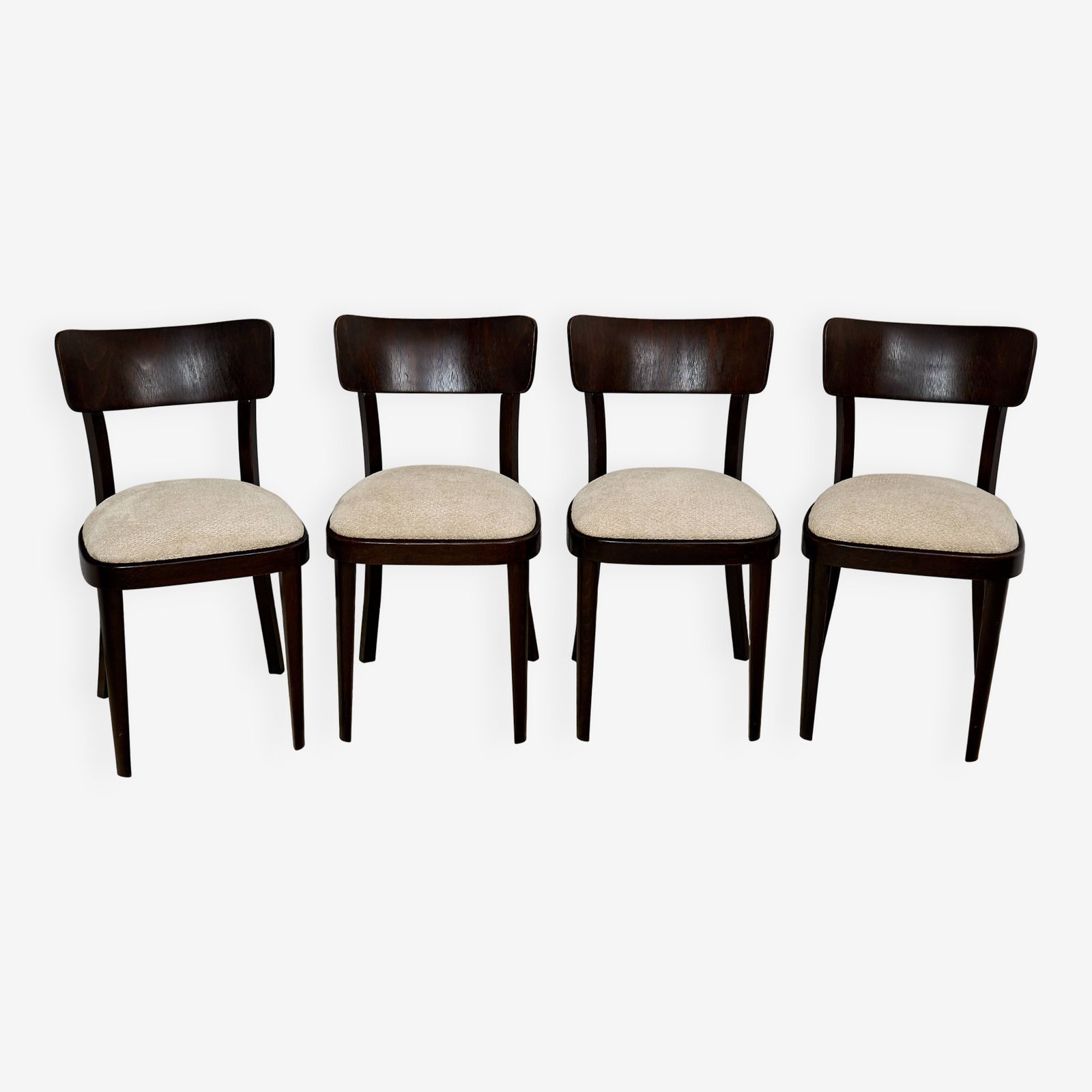 Set Of Four Chairs Ton Czechoslovakia 1960s