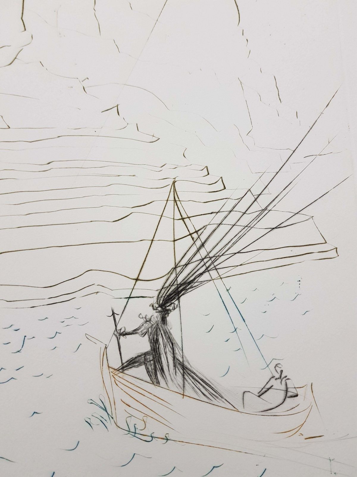 Salvador Dalí­Salvador Dali   The Fight With Morhoult   Original Etching1970 photo for sale