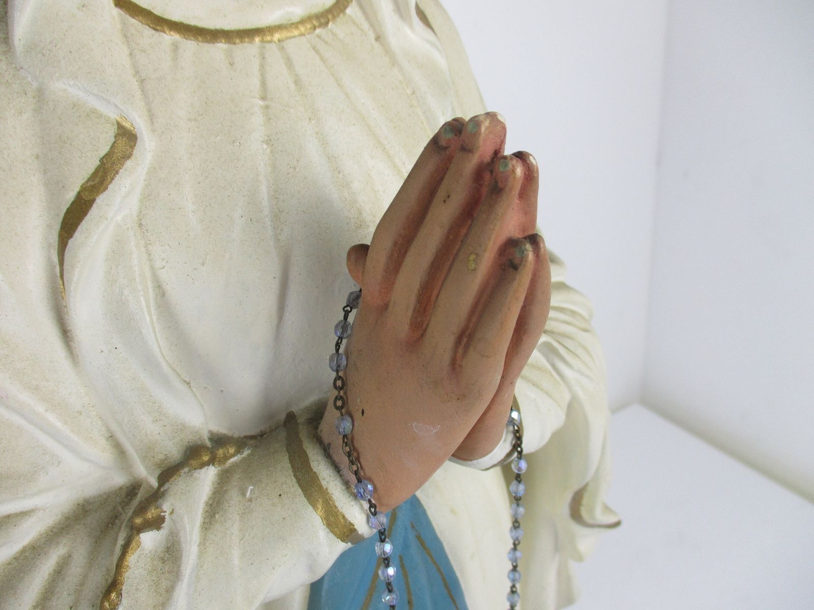Large Monastry Chapel Statue Virgin Mary Madonna Our Lady Of Lourdes  Plaster Fr photo for sale