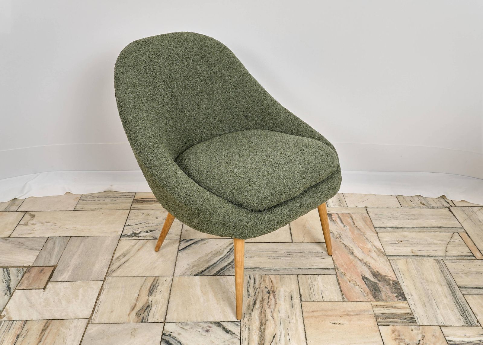 Furniture Club Armchair Czechoslovakia 1960s. Vintage photo