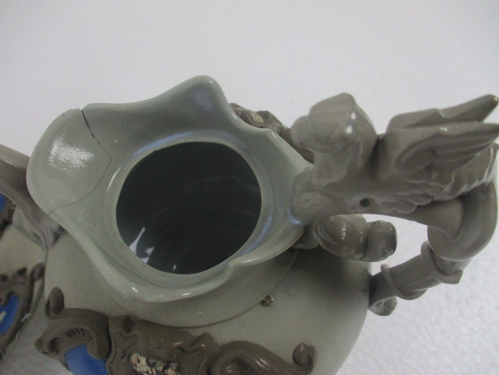 photo for sale Antique Breakfast Set Mettlach Boch Stoneware Cameo Dragons 1900s Extremely Rare