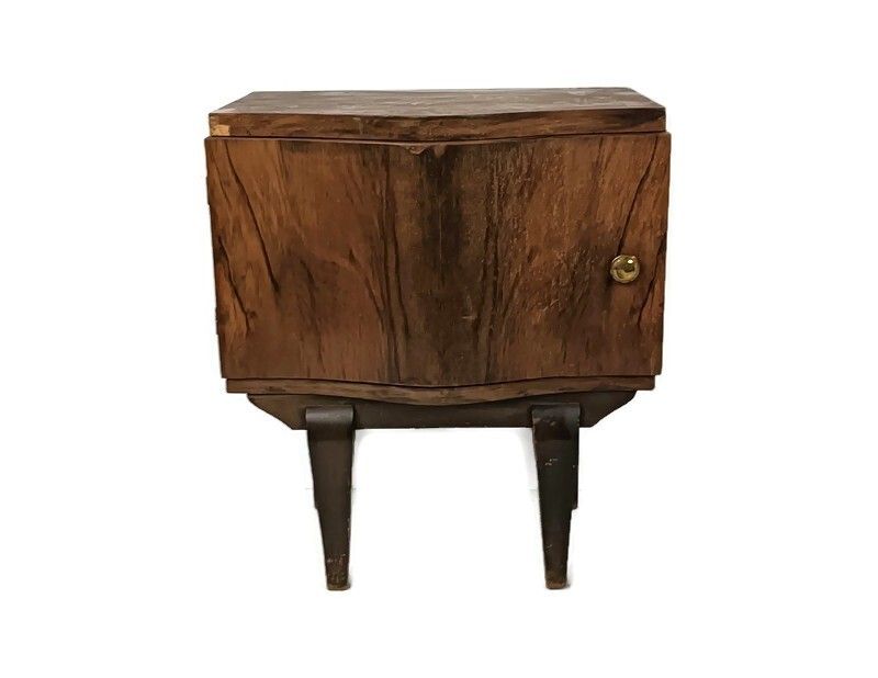 Antique Art Deco Art Nouveau  Side Cabinet End Table Nightstand Farmhouse Style