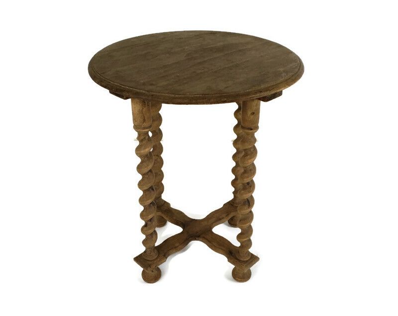 Barley Twist Wooden Side Wine Table Pedestal Plant Bonsai Stand Two Tier Barn Co