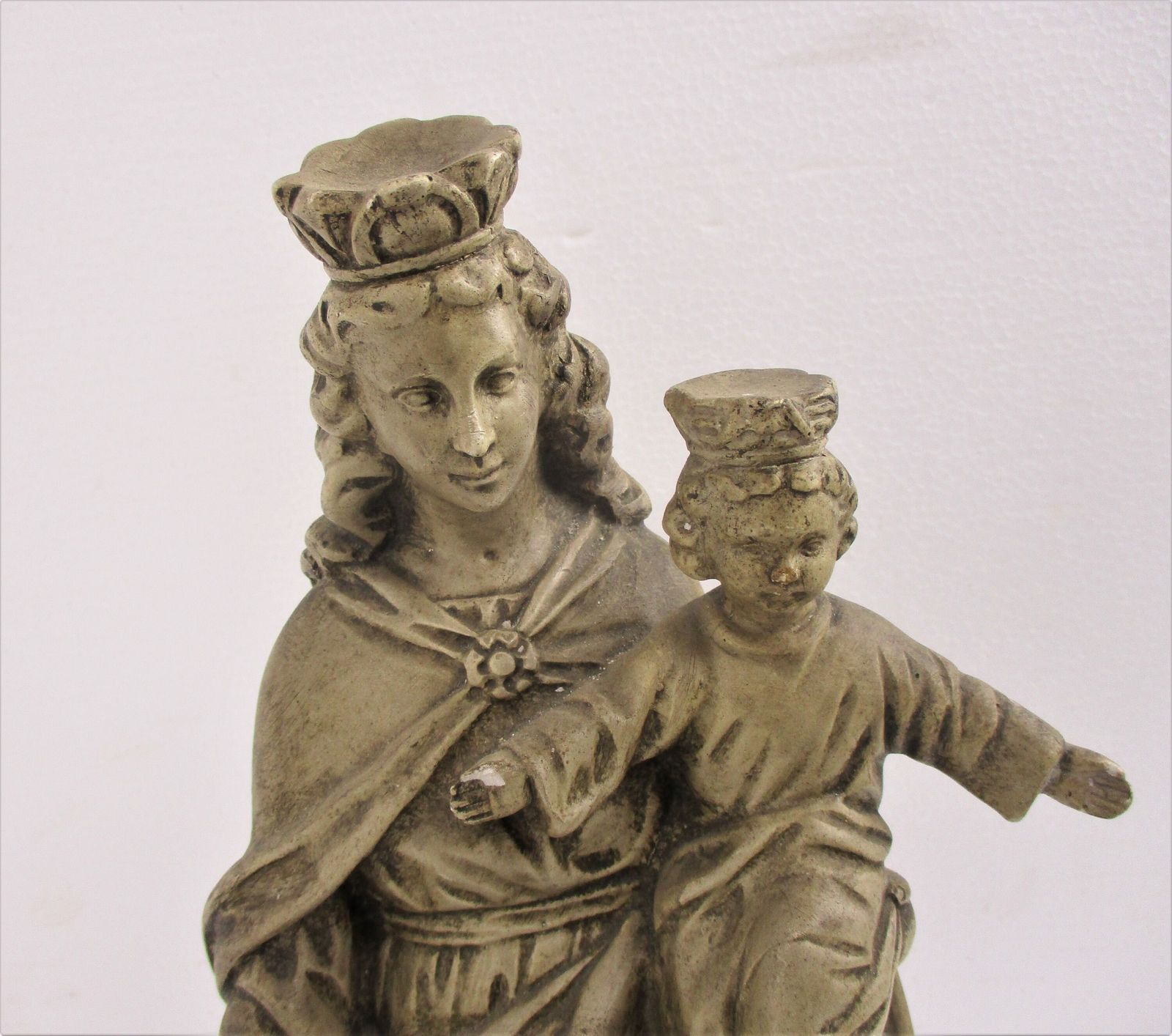 Majestic Mary Auxilium Christianorum Statue Virgin Mary Madonna Crowned Infant C photo for sale