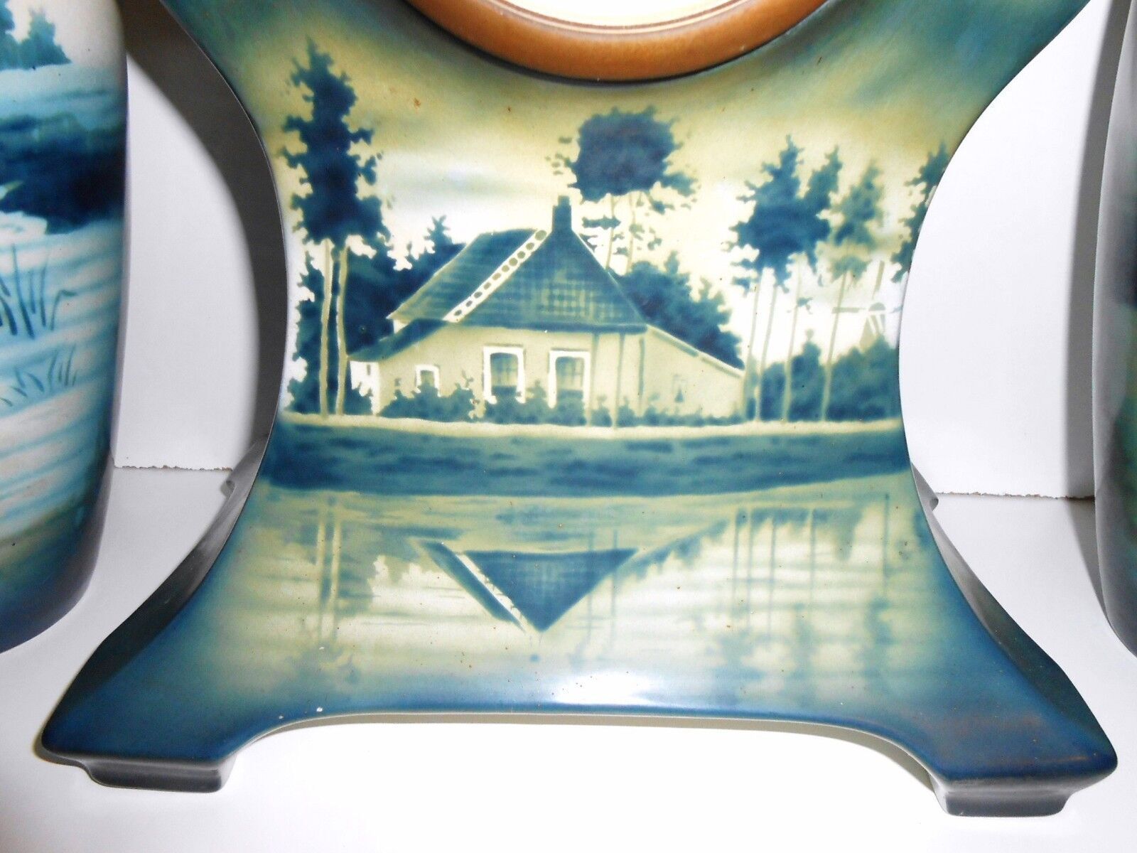 Brushed Jugendstil Societe Ceramique Maastricht Clock & Garnitures Art Nouveau photo Home Decor