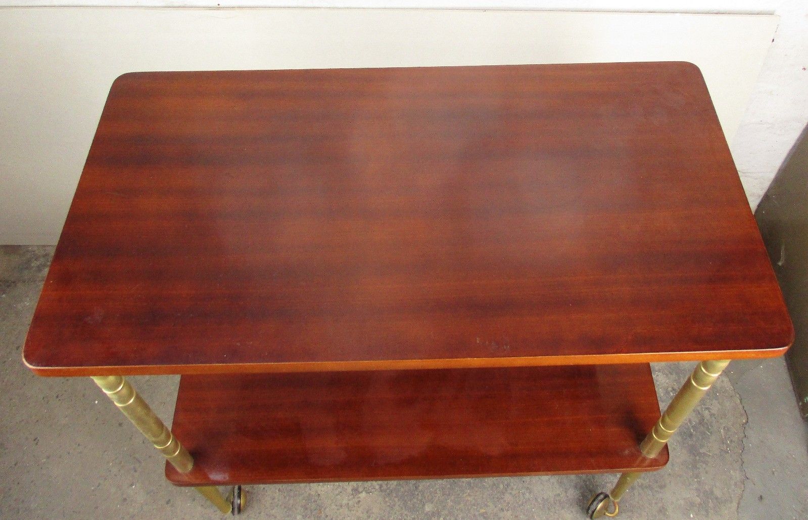 Bar Cocktail Tea Cart Trolley  Mid Century Modern Kitchen Island Wood Veneer Wow photo 260.0