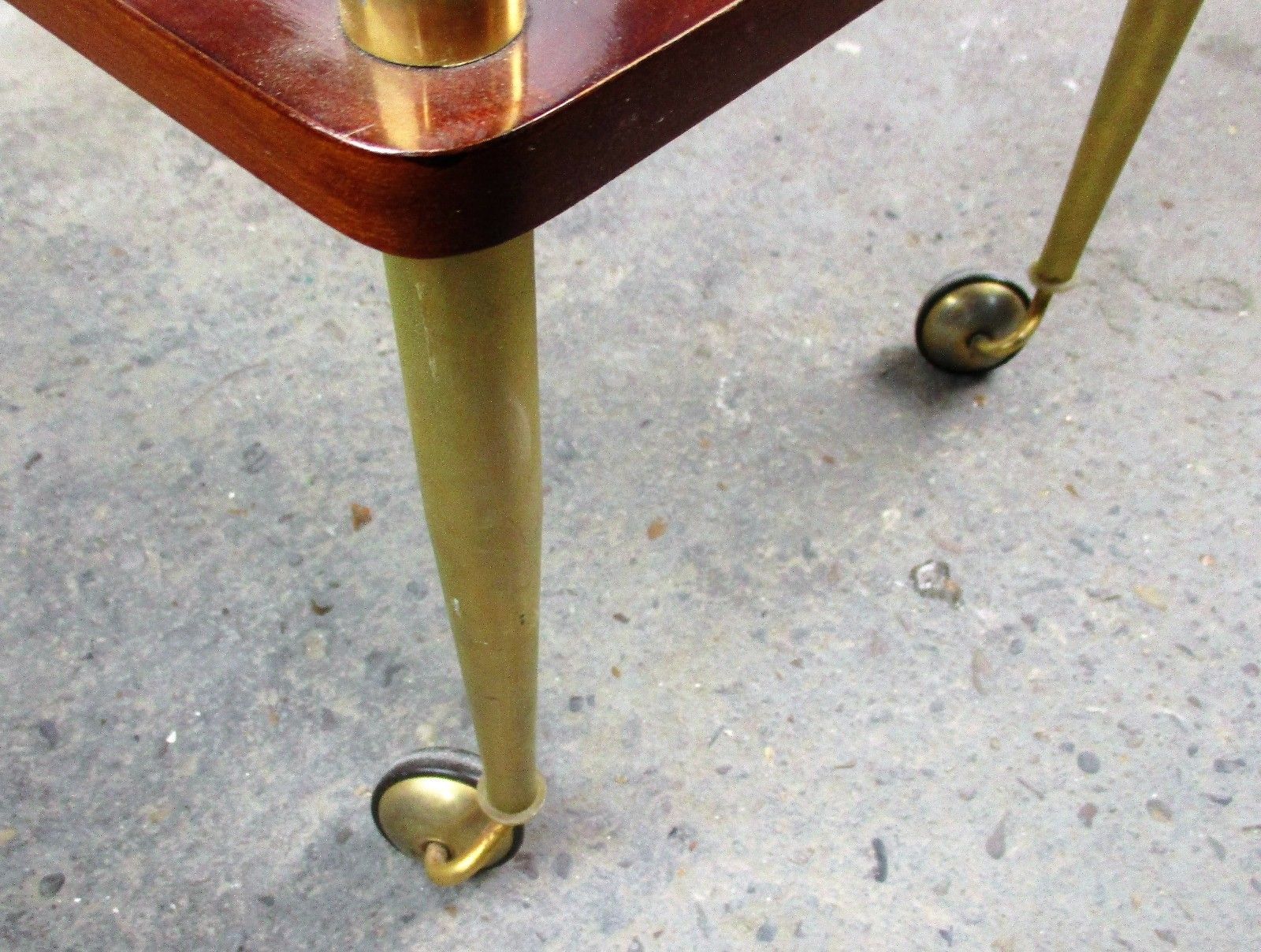 photo furniture Bar Cocktail Tea Cart Trolley  Mid Century Modern Kitchen Island Wood Veneer Wow