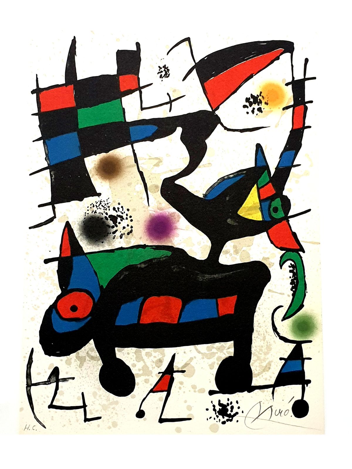 Joan Mirójoan Miro   “Plate I” From “Oda À Joan Miró”   Lithograph1973 photo vintage