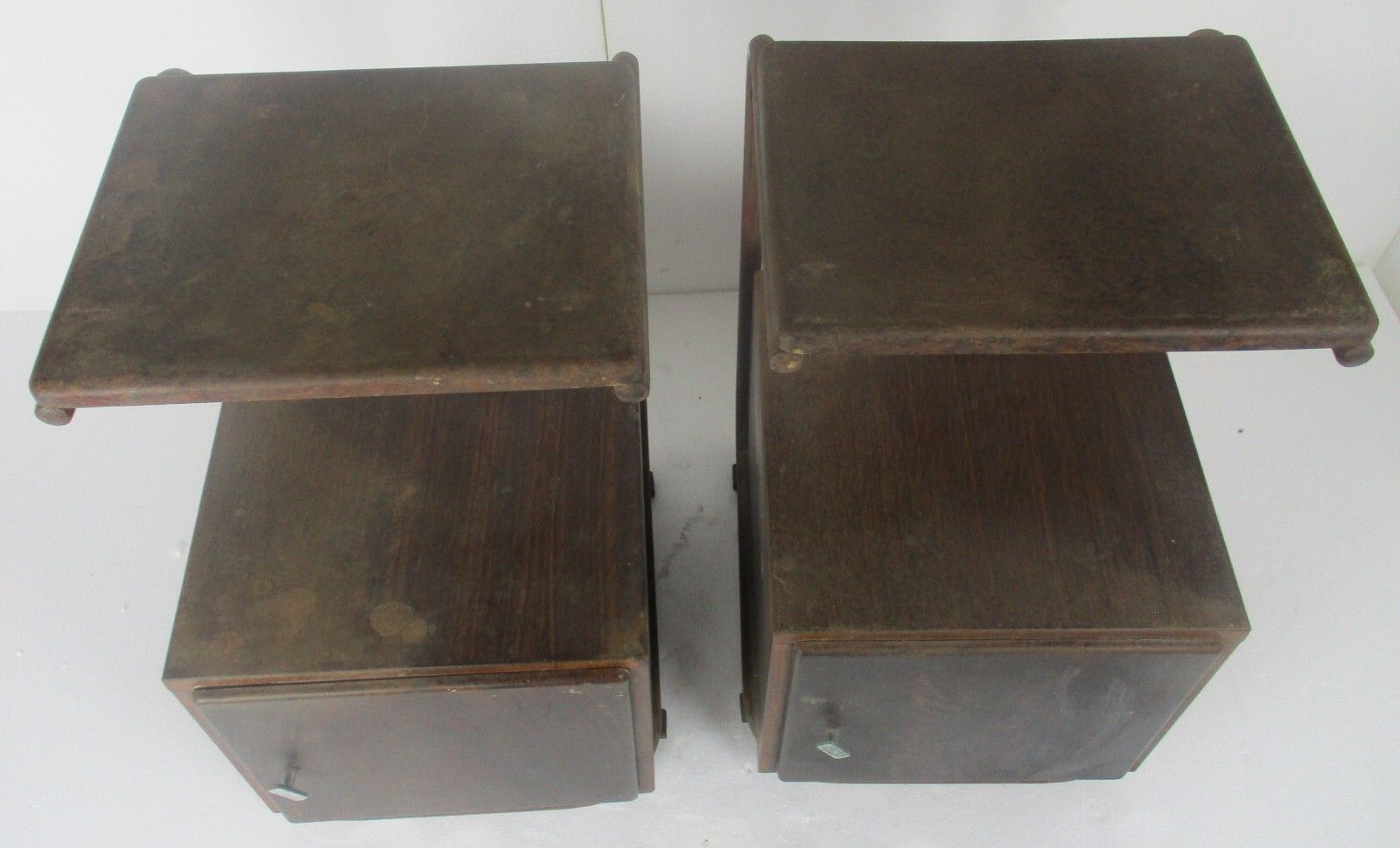Pair Industrial Nightstands Mid Century Designed By Hermann Friedrich Mertens photo 817.0